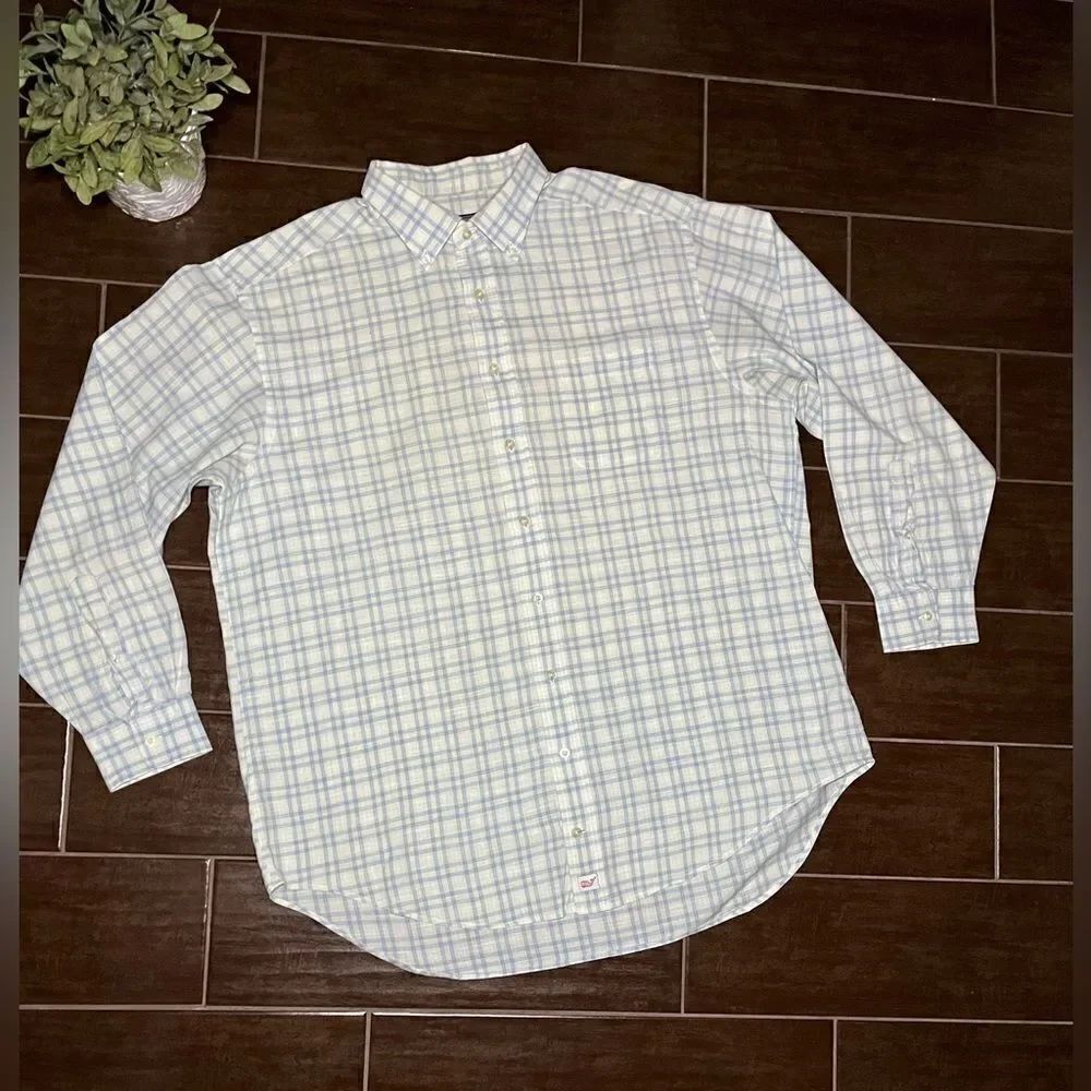 Vineyard Vines Murray shirt 100% cotton plaid button down sz XL